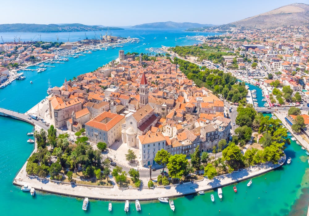 The Croatian coast in summer - a popular country for breast augmentation surgery