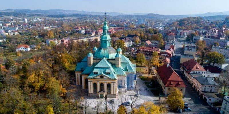 An aerial view of Jelenia Gora, Poland; a country popular for gastric surgery.